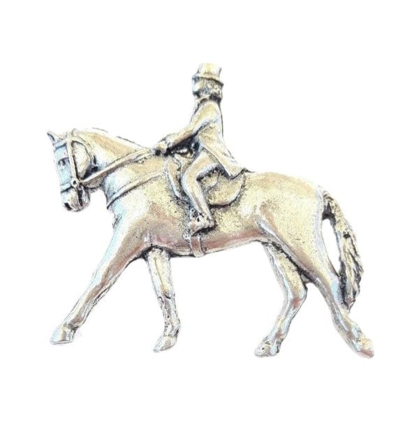 Dressage Equestrian Finely Handcrafted in Solid Pewter In UK Lapel Pin Badge