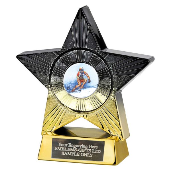 Downhill Skiing Superstar Award 110mm Trophy (SM1) Engraved Free